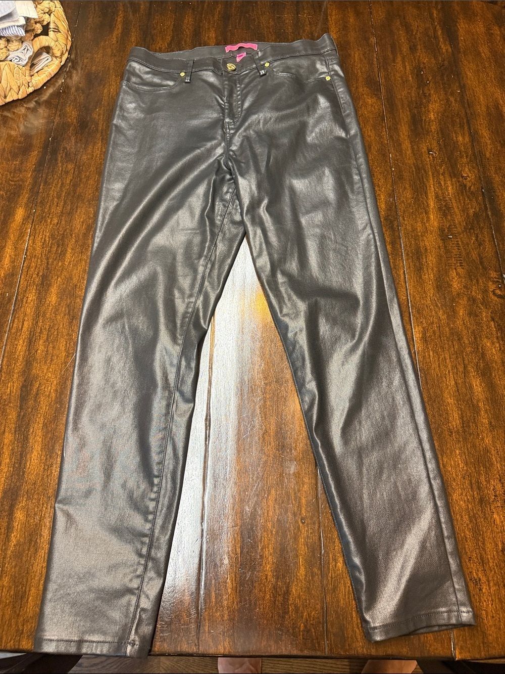 EUC - Lilly Pulitzer Women’s Black Leather Pants Size 12